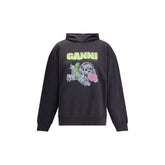 Ganni Black Cotton Sweatshirt